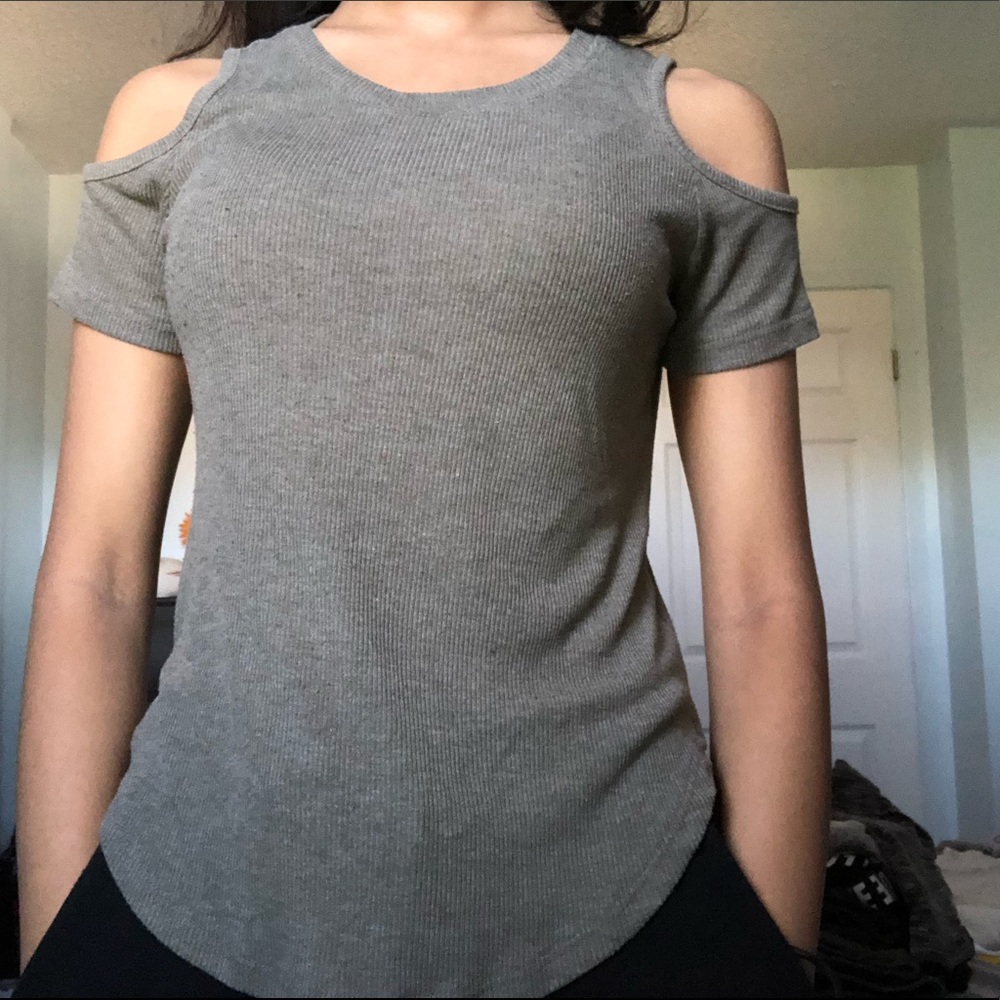 Olive green cold shoulder